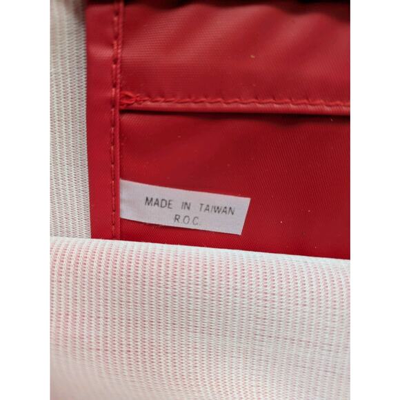 Vintage Red Faux Leather Clutch Boho Fringe Oversize 70s 80s Southwestern Wrist - Picture 7 of 8